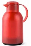 Emsa Isolierkanne Samba, Rot, Kunststoff, Uni, 1,5 L, 100% dicht, Glaskolben, Kaffee
