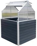 Hochbeet, Anthrazit, Metall, 250 L, 120x169x120 cm, Gartenzubeh&ouml;r, Hochbeete