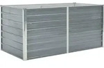 vidaXL Hochbeet, Grau, Metall, Rechteckig, 80x77x160 cm, Gartenzubeh&ouml;r, Hochbeete