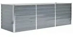 vidaXL Garten-Hochbeet, Grau, Metall, Rechteckig, 80x77x240 cm, Gartenzubeh&ouml;r,