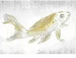 Xora Fototapete, Grau, Wei&szlig;, Gold, Fische, 400x280 cm, Tapeten & Wandverkleidungen,