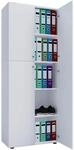Mid.you Aktenschrank, Wei&szlig;, Kunststoff, Holzwerkstoff, 3 F&auml;cher, 70x182x37 cm,
