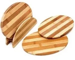 Relaxdays Fr&uuml;hst&uuml;cksbrettchen, Hellbraun, Holz, 18.5x25 cm, K&uuml;chenzubeh&ouml;r,