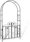 vidaXL Gartenbogen, Schwarz, Metall, 37x230x115 cm, Gartenzubeh&ouml;r, Gartendeko
