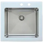 Respekta Sp&uuml;le New York, Wei&szlig;, Metall, Glas, 55x21x53 cm, K&uuml;chen,