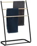 Relaxdays Handtuchhalter, Mehrfarbig, Metall, 58x86x30 cm, Badaccessoires,