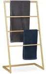 Relaxdays Handtuchhalter, Hellbraun, Holz, 60x110x35 cm, Badaccessoires,