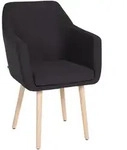 CLP Armlehnenstuhl, Schwarz, Holz, 61x88x57.5 cm, Esszimmer, St&uuml;hle,
