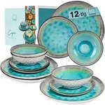 S&auml;nger Tafelservice, Pastellblau, Keramik, 12-teilig, 35.4x33x36.29 cm, kratzfest,