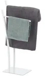 Relaxdays Handtuchst&auml;nder, Wei&szlig;, Metall, 43x88x24 cm, Badaccessoires,