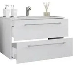 Mid.you Waschtischkombi VCM Badinos, Wei&szlig;, Metall, 2-teilig, 2 Schublade(n)