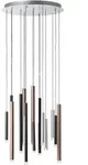 Brilliant Led-H&auml;ngeleuchte Cembalo, Alu, Schwarz, Braun, Kunststoff, Metall, F,