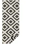 Hanse Home Outdoorteppich Twin, Creme, Schwarz, Kunststoff, Raute, rechteckig, 80x350