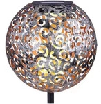 Globo Solarleuchte, Silber, Metall, 54 cm, Lampen & Leuchten, Au&szlig;enbeleuchtung,