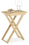 Relaxdays Beistelltisch, Hellbraun, Holz, 40x52x31 cm, Wohnzimmer, Wohnzimmertische,