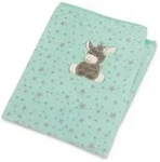 Sterntaler Schmusedecke Emmi, Grau, Mintgr&uuml;n, Textil, Esel, 100x75 cm, Einfassband,