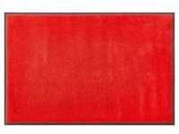 Esposa FUßMATTE, Rot, Textil, Uni, rechteckig, 75x120 cm, Textiles Vertrauen -