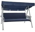 Beautissu Hollywoodschaukelauflage, Dunkelgrau, Textil, 50x6x180 cm, Outdoor-Kissen