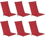 Beautissu Hochlehnerauflage, Rot, Textil, 6-Sitzer, F&uuml;llung: Polyurethan...