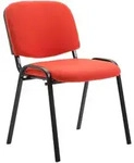CLP Besucherstuhl, Rot, Metall, 53x83x53 cm, Arbeitszimmer, Besucherst&uuml;hle