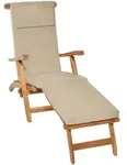 Beautissu Deckchairauflage, Sand, Textil, 45x5x175 cm, Outdoor-Kissen, Liegenauflagen