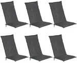 Beautissu Hochlehnerauflage, Graphit, Textil, 6-Sitzer, F&uuml;llung: Polyurethan...