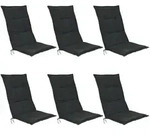 Beautissu Hochlehnerauflage, Graphit, Textil, F&uuml;llung: Polyurethan (Pur),