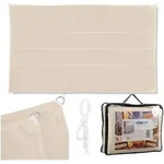 Relaxdays Sonnensegel, Beige, Textil, Metall, 600x400 cm, Sonnen- & Sichtschutz,