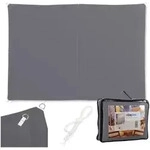 Relaxdays Sonnensegel, Grau, Textil, Metall, 300x200 cm, Sonnen- & Sichtschutz,
