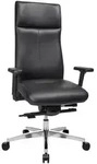 Topstar Chefsessel, Schwarz, Metall, Kunststoff, Leder, Kombination