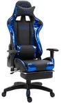 CLP Gamingstuhl, Blau, Schwarz, Kunststoff, 67x132x58 cm, Kinder- &...