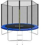 tectake Trampolin, Schwarz, Blau, Metall, Rund, 305x256x305 cm, CE, Outdoor
