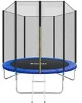 tectake Trampolin, Schwarz, Blau, Metall, Rund, 244x239x244 cm, CE, Outdoor