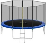 tectake Trampolin, Schwarz, Blau, Metall, Rund, 457x269x457 cm, CE, Outdoor