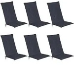 Beautissu Hochlehnerauflage, Dunkelblau, Textil, 6-Sitzer, F&uuml;llung: Polyurethan
