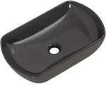 Mid.you Waschbecken, Grau, Keramik, 50x12.5x31.5 cm, Badezimmer, Waschbecken &