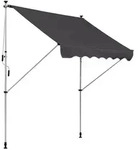 Outsunny Markise,, Grau, Metall, 150x280x200 cm, Sonnen- & Sichtschutz, Markisen