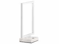 Fabas Luce Led-Tischleuchte Bard, Weiß, Metall, Kunststoff, 11x30x17 cm, ISO...