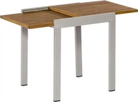 Gardenson BALKONTISCH Natur, Silber 75x65x65-130 cm