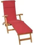 Beautissu Deckchairauflage, Rot, Textil, 45x5x175 cm, Outdoor-Kissen,...