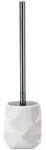 Kleine Wolke Wc-B&uuml;rstengarnitur Crackle, Wei&szlig;, Kunststoff, 10.6x39 cm, Badezimmer,