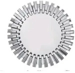 Kare-Design Wandspiegel, Glas, rund, 4.5 cm, Facettenschliff, Spiegel, Wandspiegel