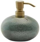 Aquanova Seifenspender Ugo, Gr&uuml;n, Gold, Keramik, 11x14x13 cm, Badaccessoires,