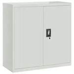 vidaXL Aktenschrank, Grau, Metall, 40x90x90 cm, Arbeitszimmer, Aktenschr&auml;nke