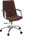 Mid.you Drehstuhl, Braun, Textil, Drehkreuz, 57x100x75 cm, Wippmechanik mit