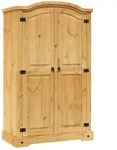 vidaXL Kleiderschrank, Braun, Holz, Kiefer, 1 F&auml;cher, Rechteckig, 101x170x52 cm,