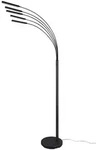 Bogenleuchte Reed, Schwarz, Metall, F, 196 cm, 3 Helligkeitsstufen, schwenkbar,...