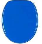 Sanilo Wc-Sitz, Blau, Holzwerkstoff, Grafikmuster, Oval, 37.7x5.5x48 cm,...