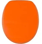Sanilo Wc-Sitz, Orange, Holzwerkstoff, Oval, 38x6x47 cm, Badezimmer, WC Ausstattung,