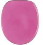 Sanilo Wc-Sitz, Pink, Holzwerkstoff, Oval, 38x6x47 cm, Badezimmer, WC Ausstattung, WC
